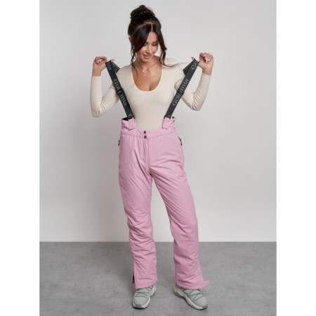 Semi -combinezone ski insulated female winter, size 50, pink color-16