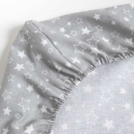 Sheet on the elastic band "Star Sky", size 60x120 cm, color gray color-3