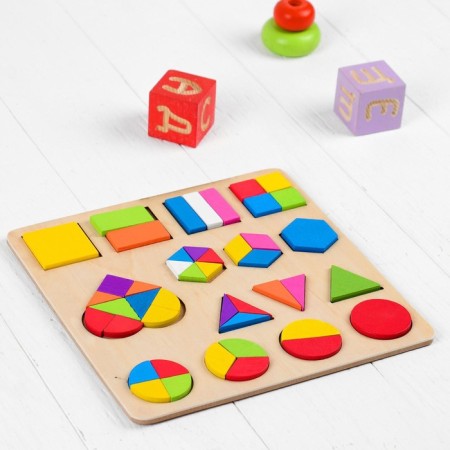 Puzzle "Fractions and the whole. We develop" mix-5