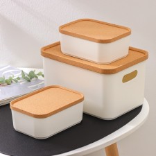 A set of organizers for Korely storage, 3 subjects: 2.4 l / 0.76 l / 0.76 l, ivory color