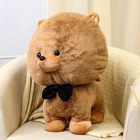Soft toy "Dog" in a butterfly 60 cm, brown color