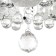 Chandelier 5955/400 CR chrome 4x40W E14 LED-RGB PDU 40x40x21cm