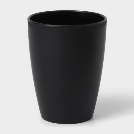 Set for the bathroom “Standard”, 4 items: soap dispenser, soap dish, 2 cups, 24 × 8 × 17 cm, black color is black-4