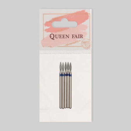 Diamond cutters for manicure "Flame", medium grain, D 2 × 8 mm, 5 pcs-3