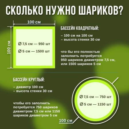 Набор шаров для бассейна 500 штук, цвет жёлтый, флуоресцентные, диаметр шара — 7,5 см-1