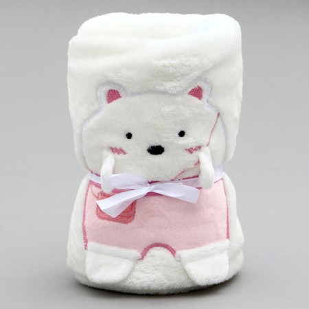 Soft toy-gun "Bear", 20 cm, white color