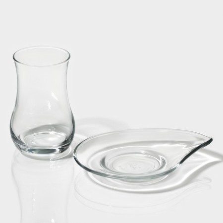 Glass tea set LAV "Eva", 12 items: glasses 160 ml (6 pcs), saucer 13.5 × 10.5 cm (6 pcs)-3