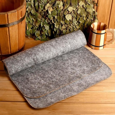 A sunbed for the bath "Classic", felt, dark, 150x50cm-4