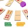 Domino wooden "Fruits and berries" 28 chips 50x25 mm