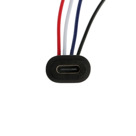 Type-C connector with a wire 10 cm, 4 pin, 2.1 a, 5 V, black-2