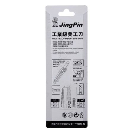 Chancellery knife 18 mm, black + black blade 1 piece-9
