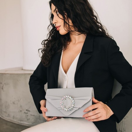 Female bag on a magnet, silver color-8