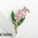 Brooch "Flowers" bells, colored in gold