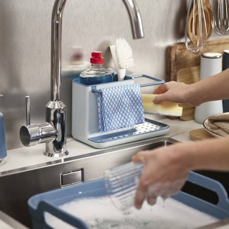 Organizer for the Joseph Joseph Caddy sink, size 13.5x11.5x21 cm, blue color-7