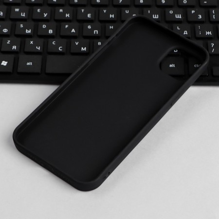 Case for iPhone 14 Plus, silicone, matte, black-2