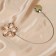 Picking for curtains "Flower", d = 6 cm, milk/gold color