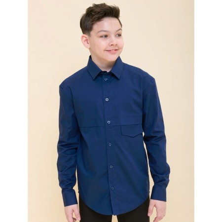 Hotgog shirt for boys, height 122 cm, dark blue color