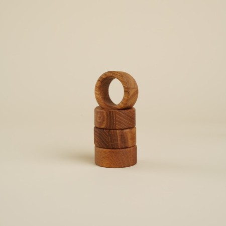 (SL Home) Ring for napkins, 4 pcs, oak, d = 4.8 cm