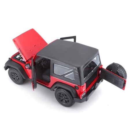 MASTO DIE-CAST 2014 Jeep Wrangler, opening doors, 1:18, yellow color-7