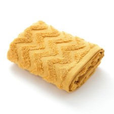 Trick Lovelife Zig-Zag 30x60 cm, mustard color, 100% cotton, 360 g/m2