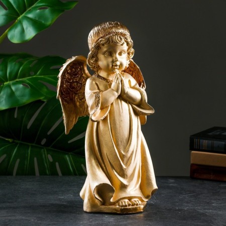 Figure "Angel in prayer", ivory, 21x19x41cm-3
