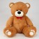 Soft toy "Bear", with a red bow, 70 cm, brown color
