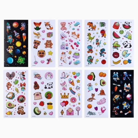 Large set for creating acrylic key fobs with stickers-13