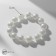 Bracelet Pearl "Spring" Shine, beads No. 12, white color