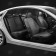Auto-Chekhls for Citroen C4 Picasso 2 since 2013-2016, Mikroven, perforation, eco-leather, dark gray color