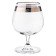 Set of glasses for brandy Sylvia, Panto, platinum tape decor, 400 ml X 6 pcs.