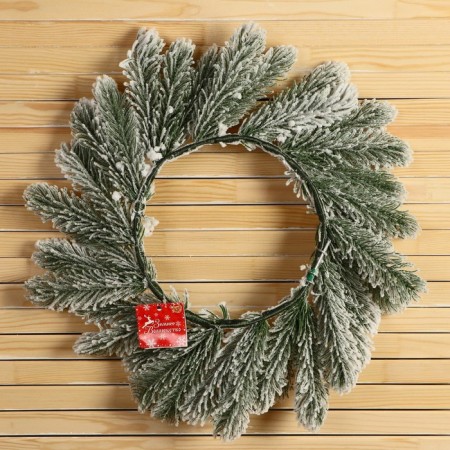 New Year's Wreath D-26 cm "Cozy fairy tale" twigs in the snow-2