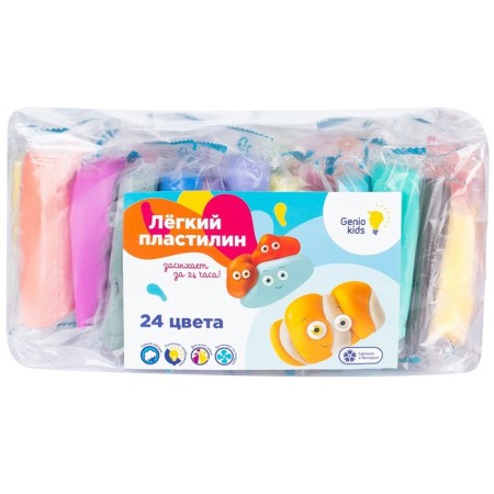 Set for children's modeling "Light plasticine" 24 colors in 20 g-4