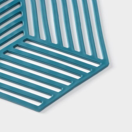 Hot silicone stand, 13 × 11.5 × 0.3 cm, blue color-2