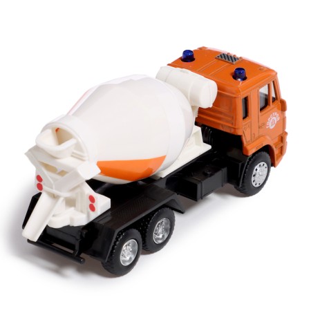 Metal truck "KAMAZ. Concrete mixer ", 1:54, inertial, white color-2