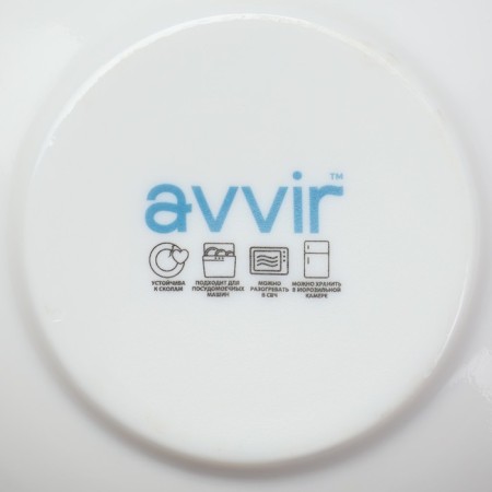 Deep “velvet rose” plate, 600 ml, d = 17.5, glass ceramic, white color-6