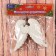 Jewelry decoration "Angel's Wings" Brill (set 2 pcs) 12x9.5 cm, white