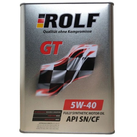 Motor oil Rolf GT40, SN/CF, synthetic, 4 l (promotion 4 l + 1l free)-9