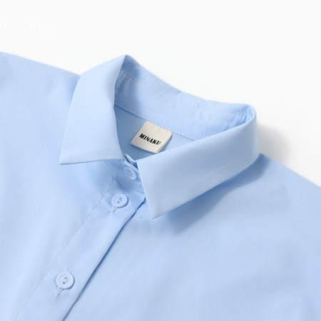 Shirt for girls minku color light blue, height 152 cm-10