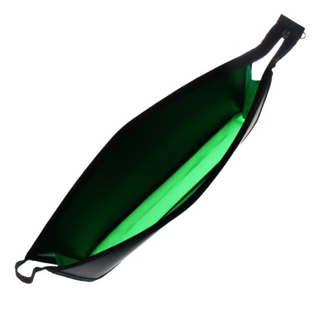Plastic folder A4, 340 x 245 x 40 mm, lightning from above, plastic, calligrata top, black/salad-3
