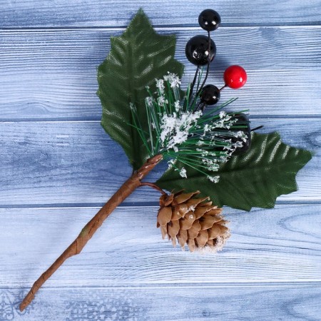 Decor "Winter Dreams" berries and bumps, 14 cm-1