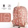 School backpack of textiles on lightning, 3 pockets, pink color