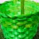 Set of wicker baskets, bamboo, 3 pcs., Green, large