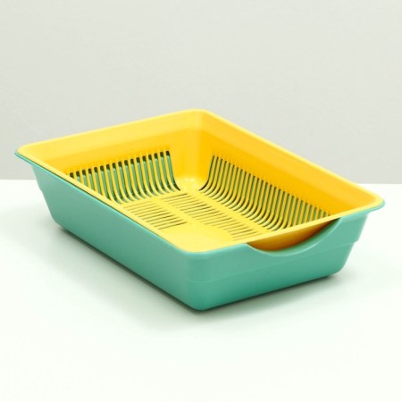 Deep toilet with a mesh of 36 x 25 x 9 cm, yellow/bright green-1