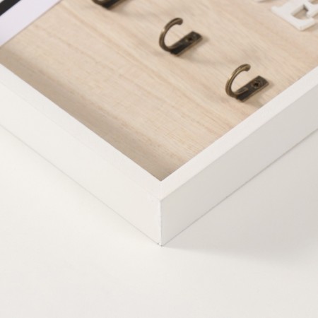 Decorative wood hooks with a “heart with a bow” calendar 30x20 cm-2