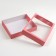 Box the team cover is a pink, with a window, 29.5 x 23.5 x 6 cm