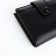 Women's wallet on the button, black color