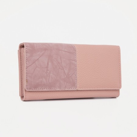 Women's wallet on magnets, pink color