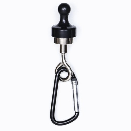 Carabiner with magnet is tourist, black, 10.5 cm-2