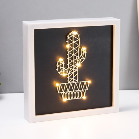 Light Non-Nonnik "Cactus" LED USB from batteries 3haa white 24.5x24.5x3.5 cm Risalux