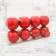 Set of balls plastic D-8 cm, 8 pcs "gloss" red